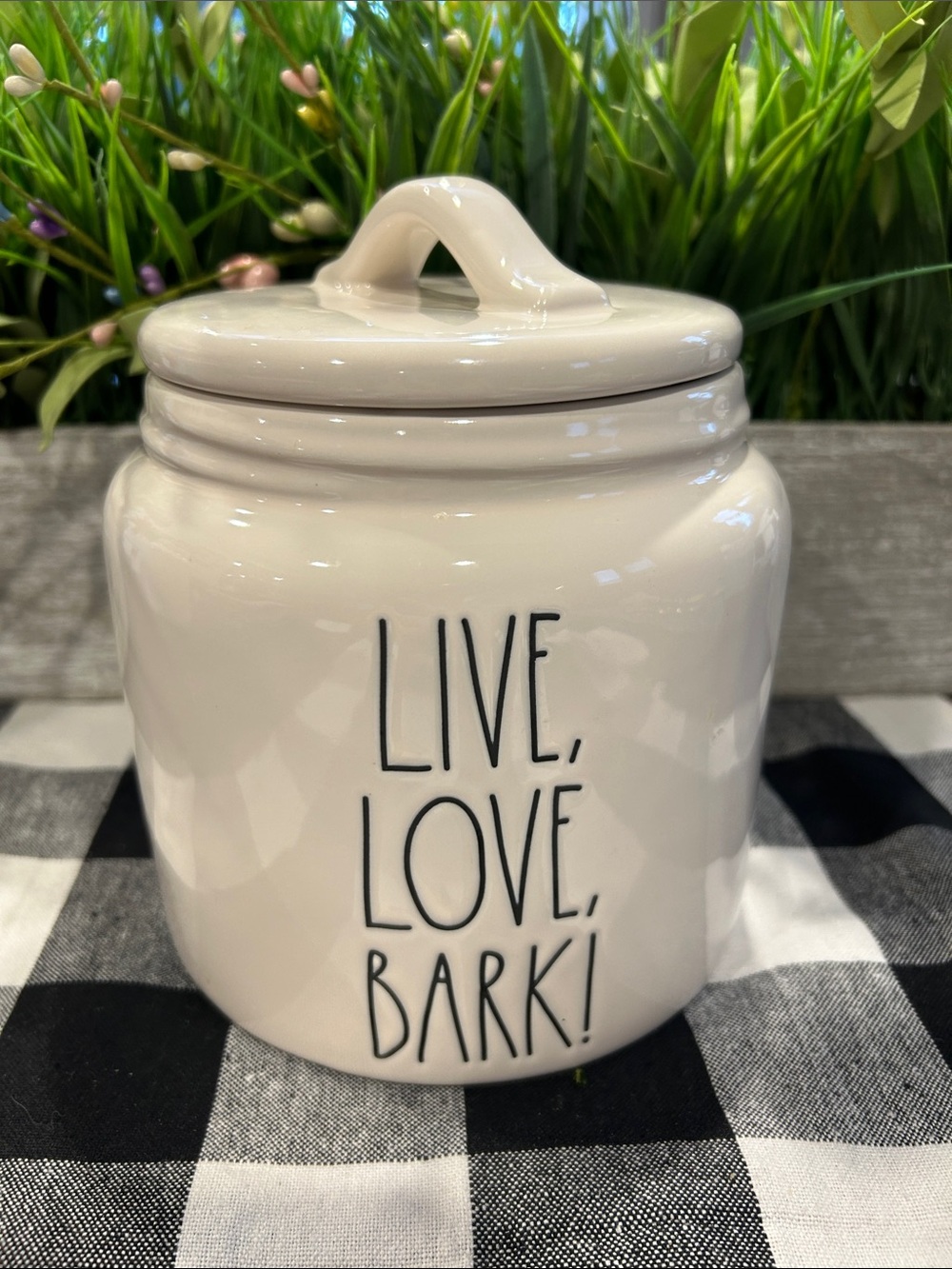 Rae Dunn 'Live, Love, Bark!' Dog Treat Jar